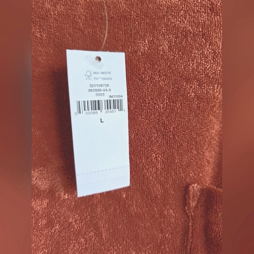 NWT! GAP, Towel Terry Boxy Cropped T-Shirt, Cedarwood brown, Size Large $$44.95 - Picture 8 of 8
